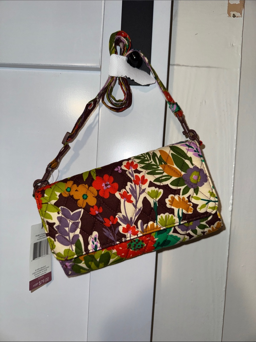 Vera Bradley Evening Garden Floral Quilted Crossbody Wallet